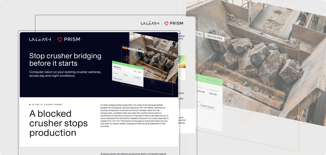 Crusher bridging brief pages over a crusher camera view