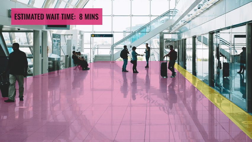 Estimate wait times based on count of passengers
