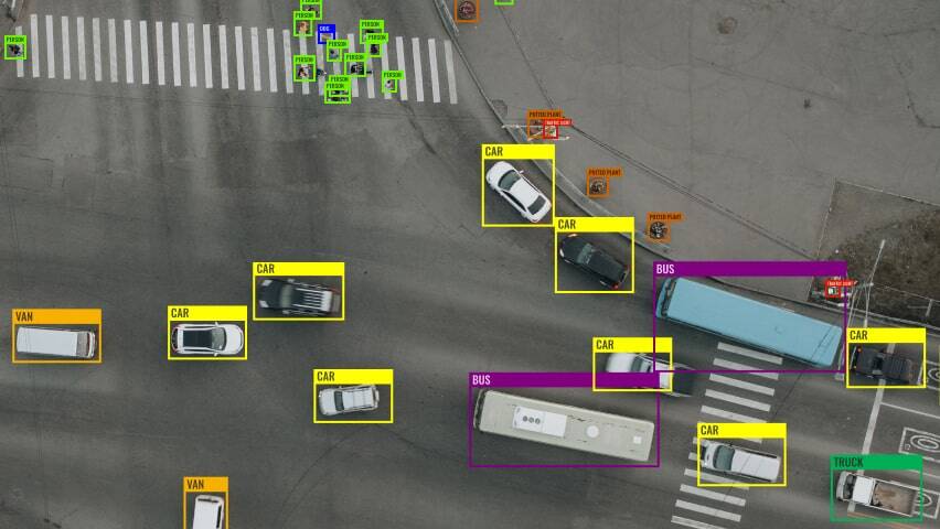 Computer vision can differentiate between vehicle types and identify pedestrians and cyclists, providing data to help guide decision-making during event planning