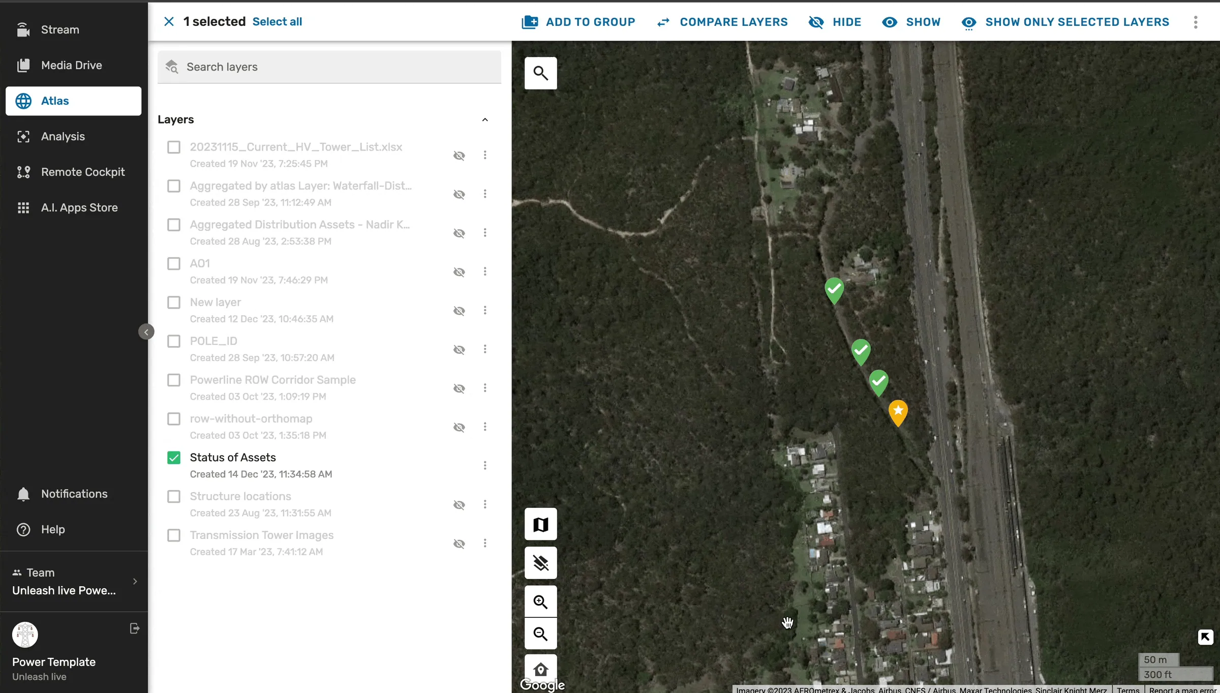 Changing work status of inspections in Fusion Atlas