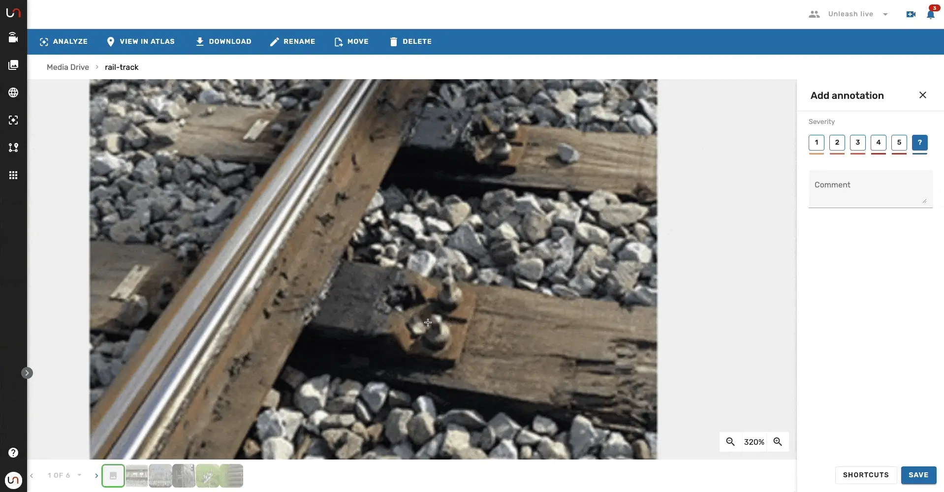 Bolts detected using the Smart Annotations tool