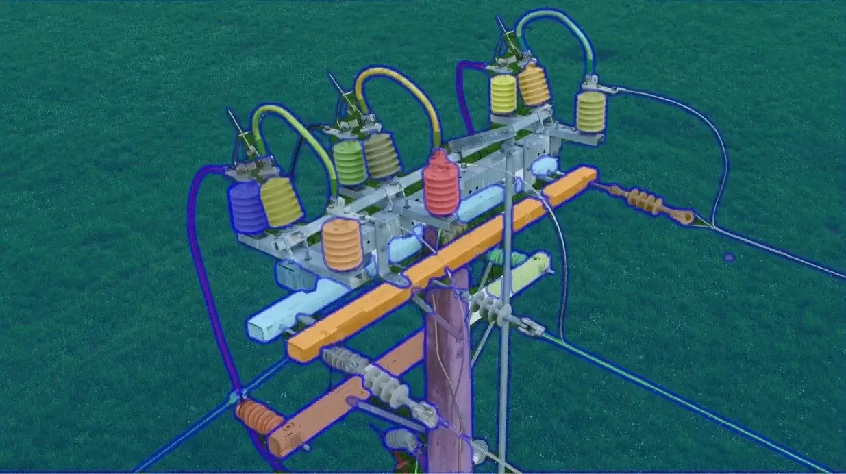 Overview of pixel-level segmented power line poles