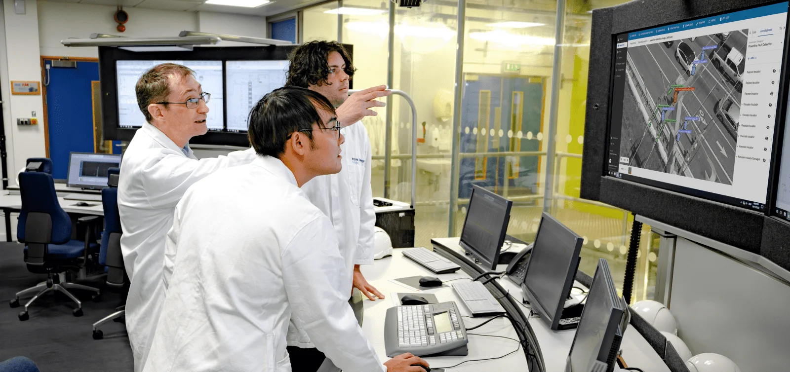 ICL students viewing power line faults on Unleash Live platform