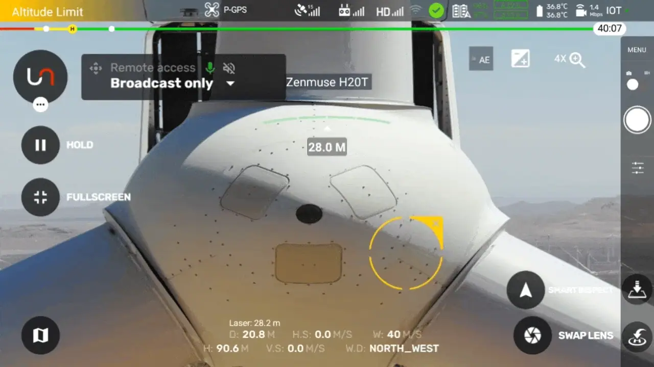 Unleash live’s Autofly captures wind turbine blade imagery