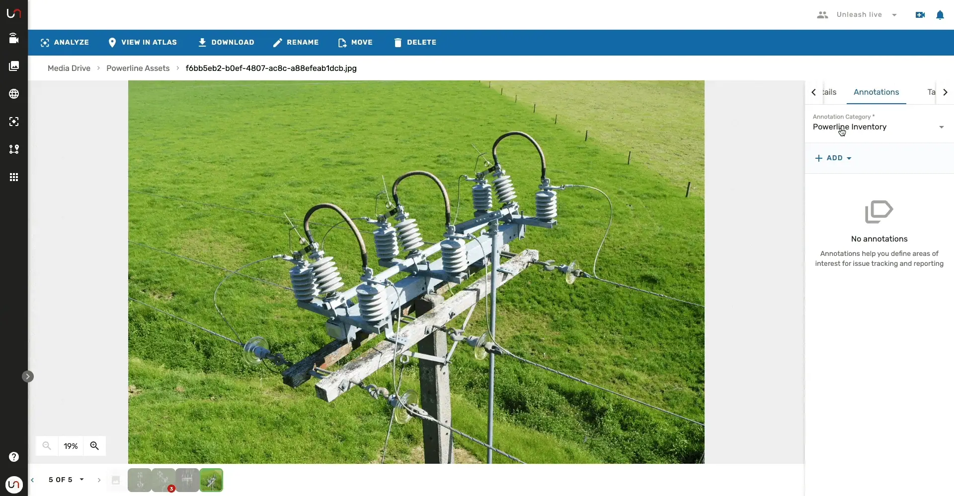 Rectangular Box Annotations in Insulator - Power line