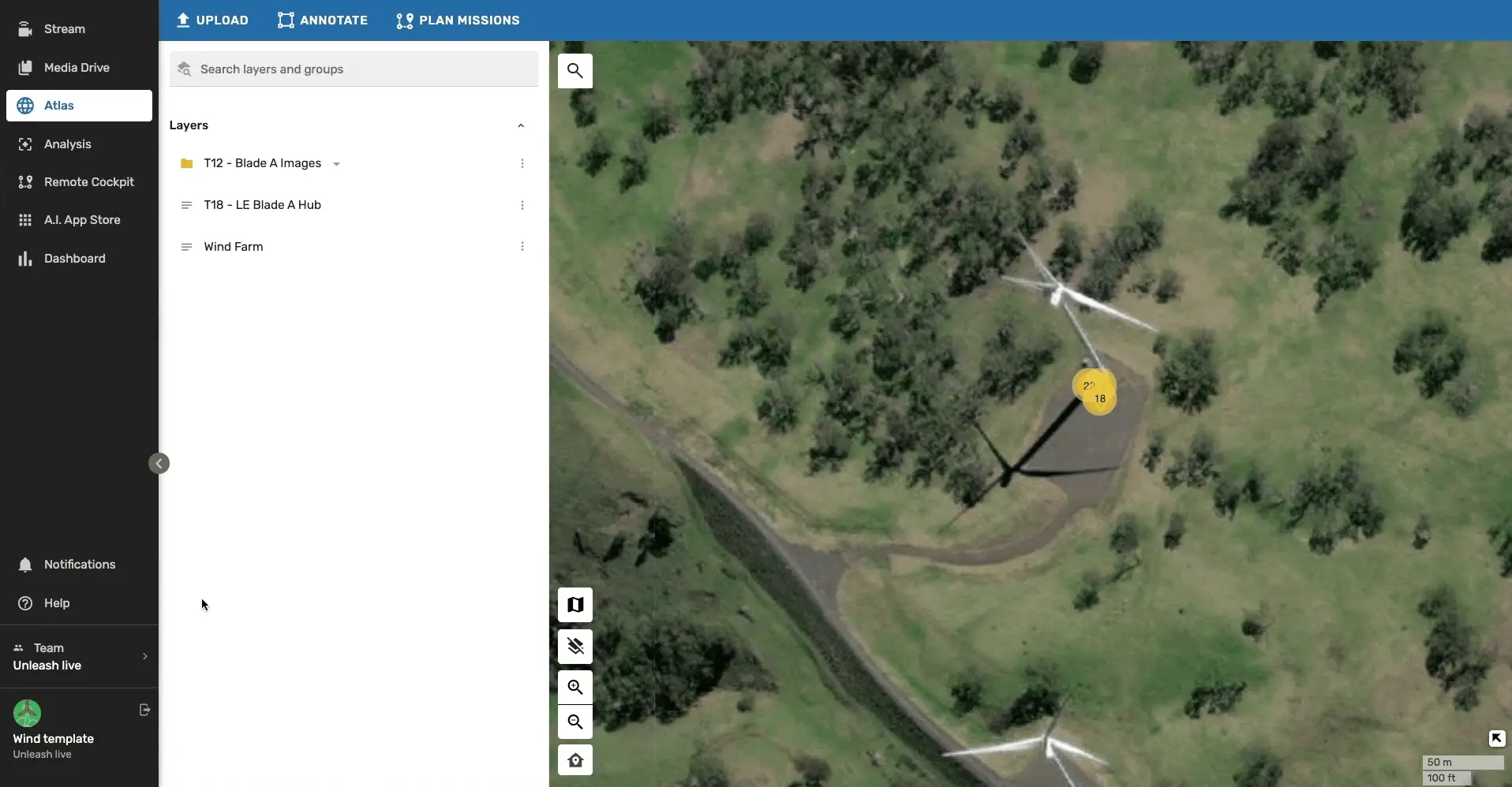 View asset imagery with geographic context