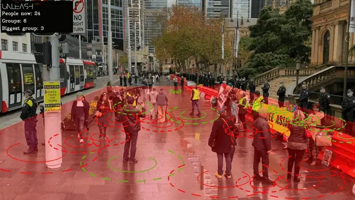 Crowd monitoring within a defined zone