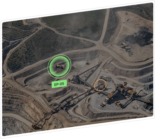 Excavators at a mine site