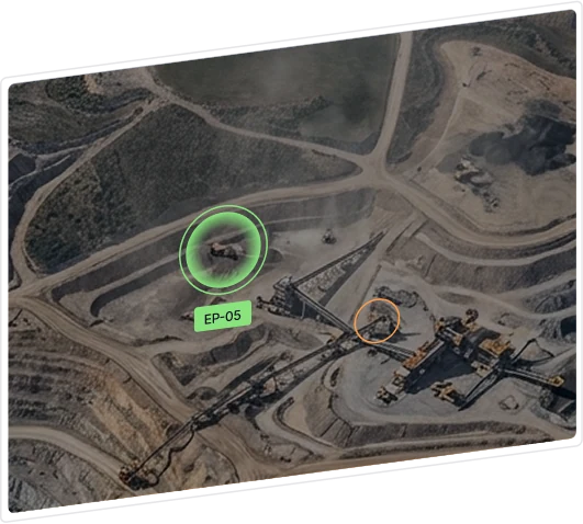 Excavators at a mine site