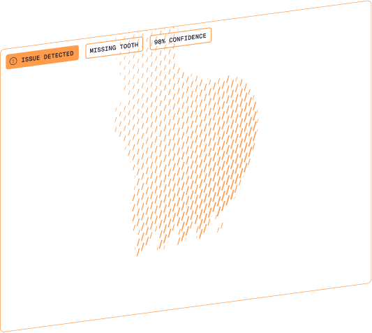 Dashed pattern isolated, with details of the detected 'missing tooth' fault