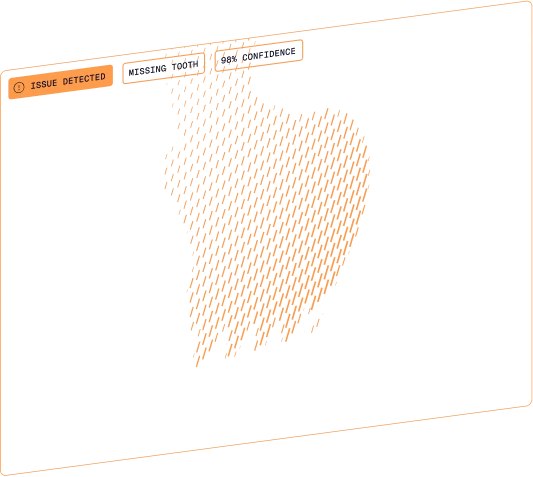 Dashed pattern isolated, with details of the detected 'missing tooth' fault
